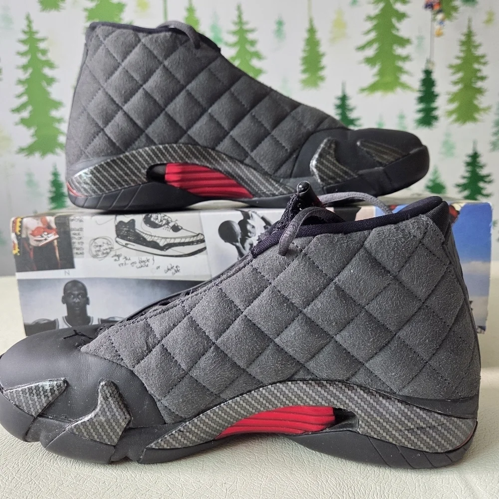 Air Jordan 14 Retro  Black-Anthracite-Varsity Red